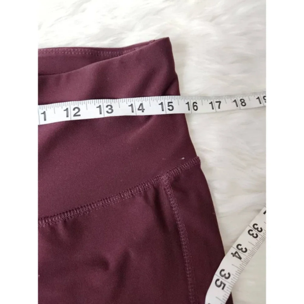 Apana Womens Leggings Pants Purple High Rise Pull On Stretch‎ Athletic L